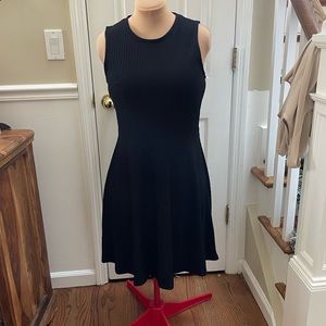 Apt 9, Black ribbed dress, L